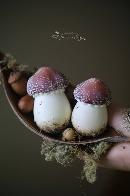 Wine Cap Mushrooms Ornament