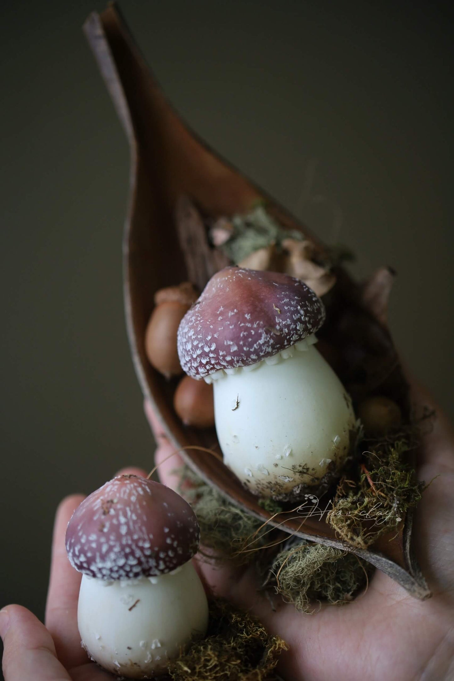 Wine Cap Mushrooms Ornament