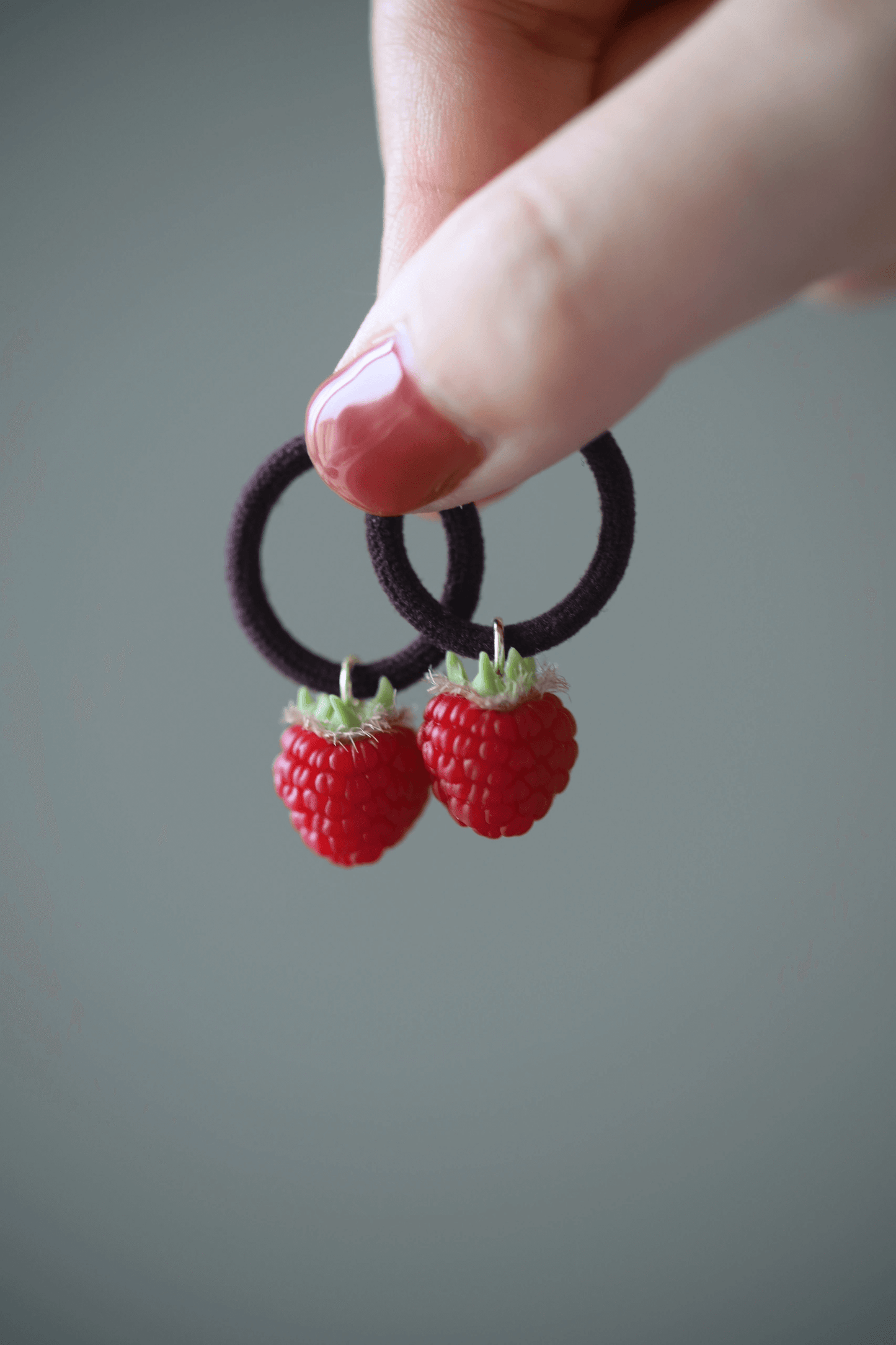 Raspberry hair tie